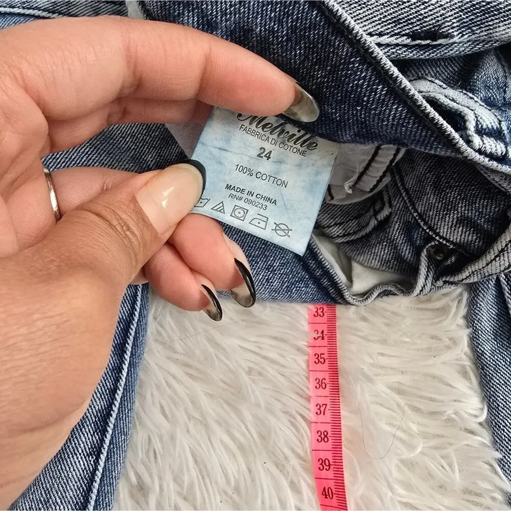 Brandy Melville Light Wash Distressed Skinny Jeans Women's 24